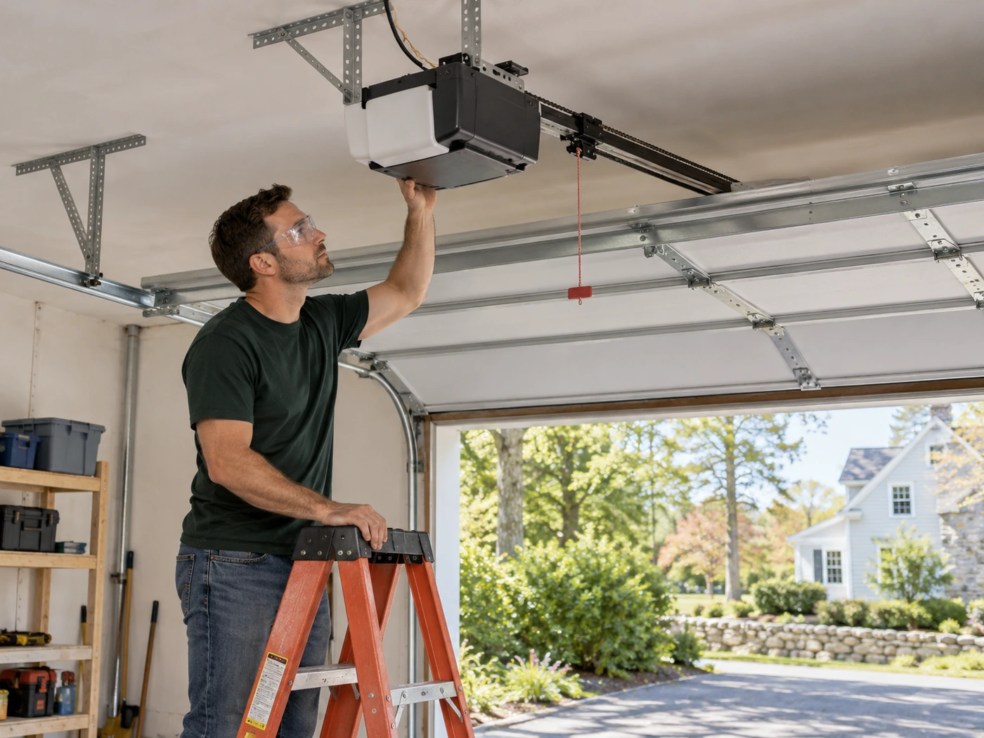Garage Door Opener Repair Architectural Illustration