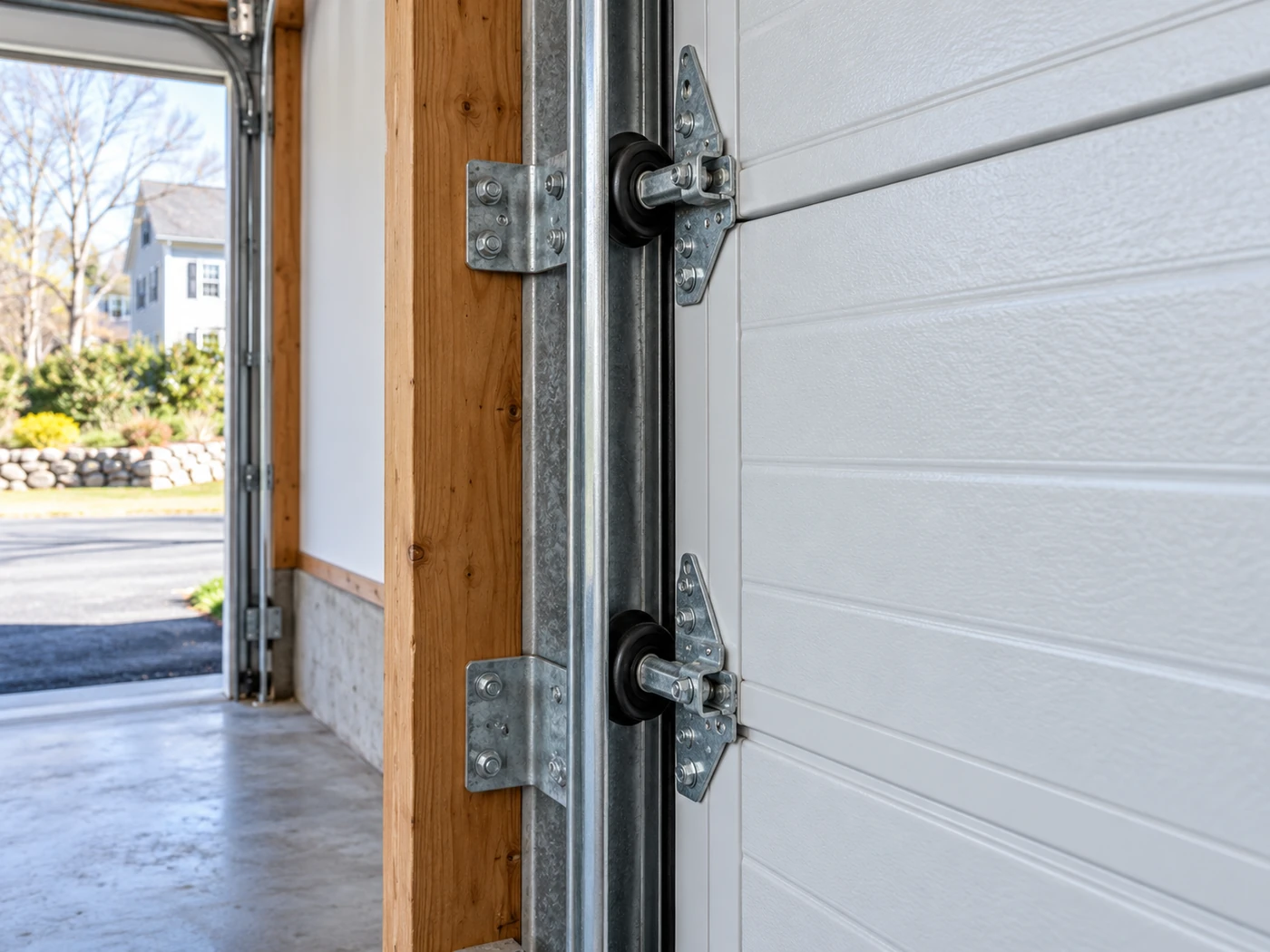 Garage Door Track Alignment Architectural Illustration