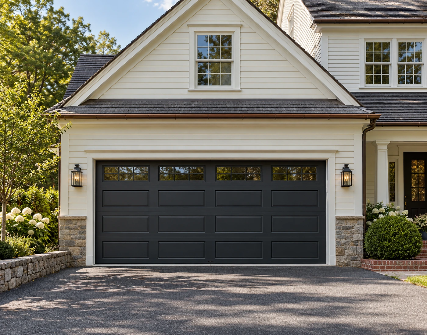 Installed Garage Door Architectural Illustration